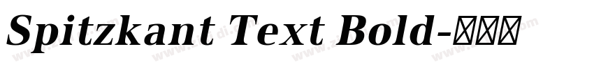 Spitzkant Text Bold字体转换